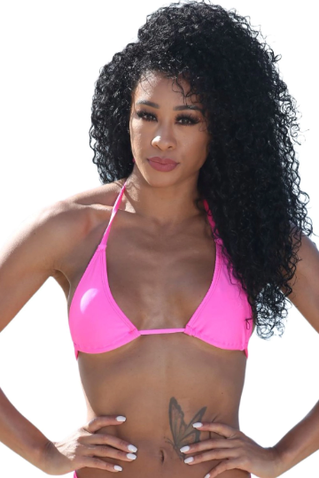 Neon Pink Halter Bikini Top Stage Or Beach Top