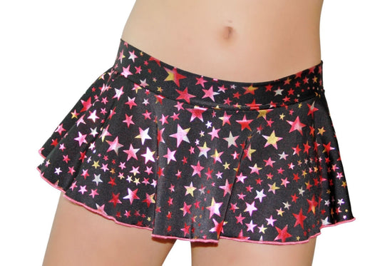 Sassy Stars Holographic Extreme Ruffle Mini Skirt