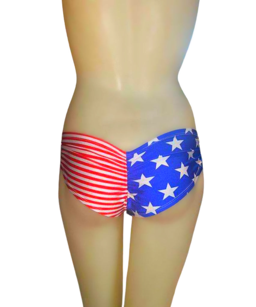 Stars An Stripes Scrunch Booty Short Patriotic Collection