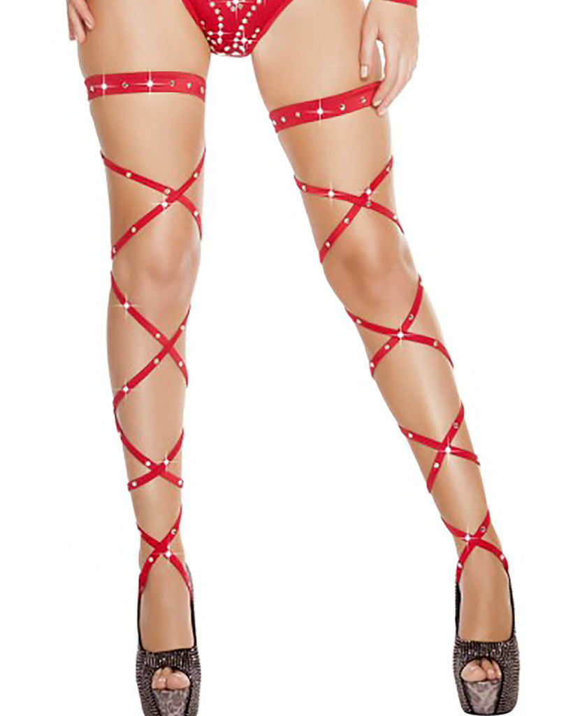 100 Inch Garter Leg Strap-Rhinestone -Stripper Clothing