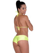 Neon Yellow Scrunchie Booty Short Stripper Clothing