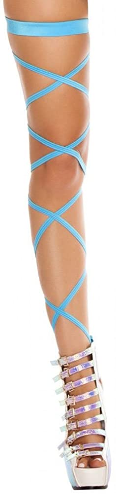 Turquoise Pair of Leg Strap with Attached Thigh Garter