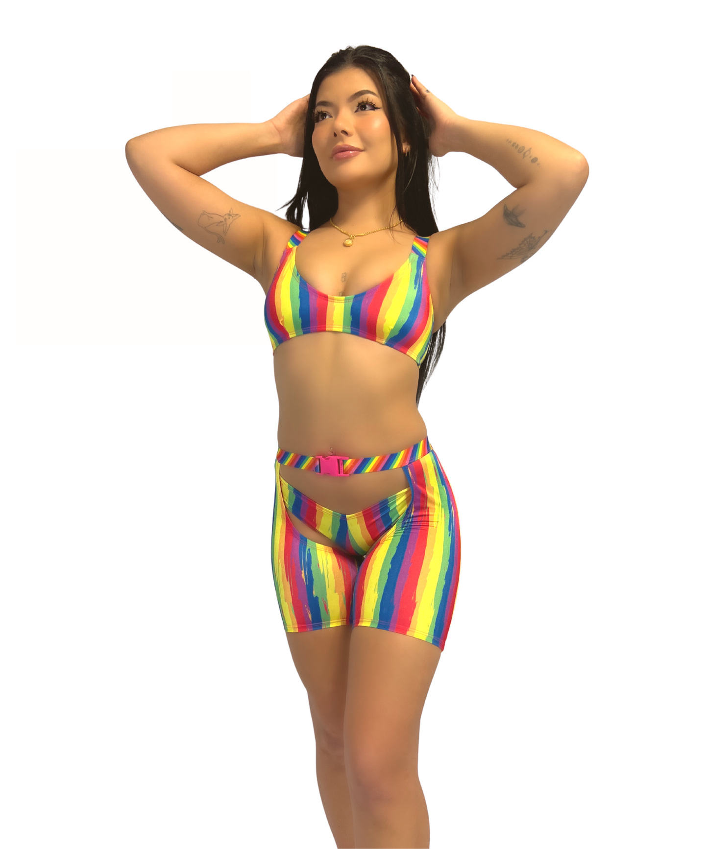 Rainbow Thigh Chaps Great For Rave -Festivals and Pride Events