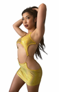 Gold Holographic Mini Dress 