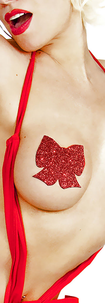 Red Hearts With Candy Cane Nipple Pastease