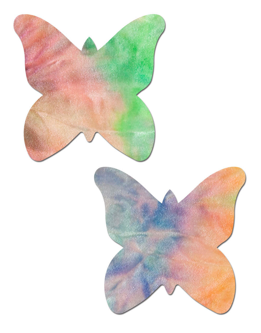 Pastel Tie-Dye Rainbow Butterfly Nipple Pasties